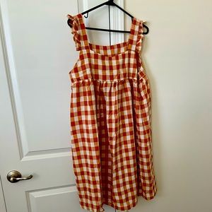 Brown gingham sundress